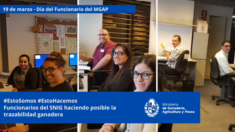 Funcionarios/as del MGAP en plena tarea Funcionarios/as del MGAP en plena tarea