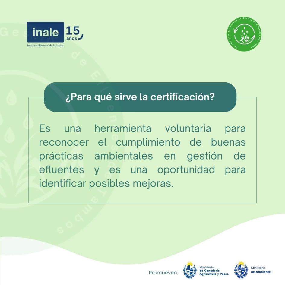 Información sobre la certificación
