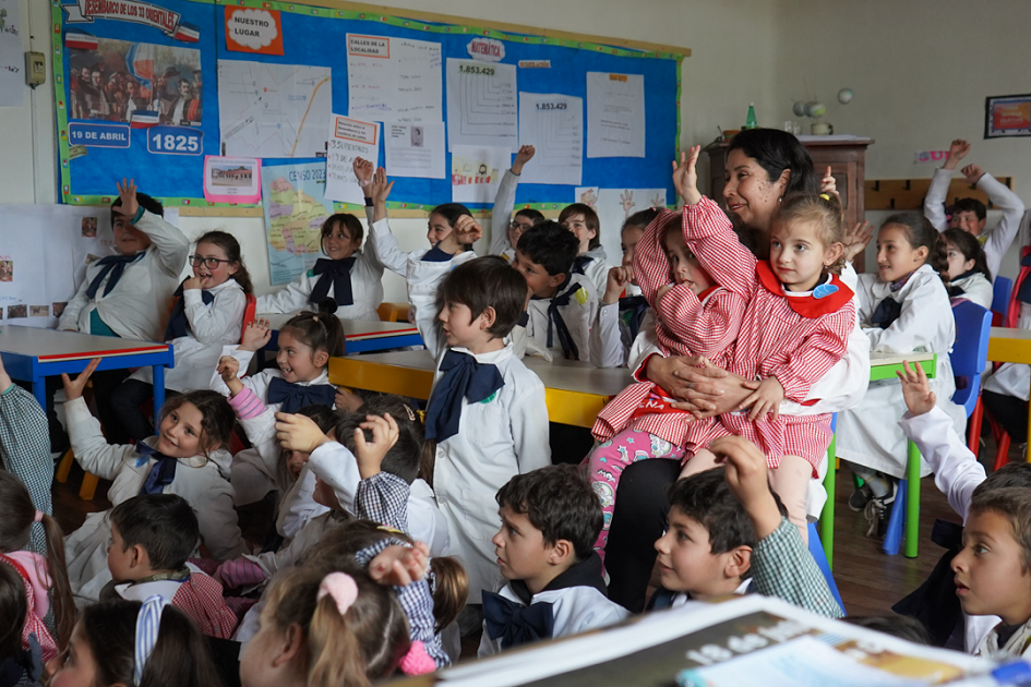 Estudiantes de la escuela nº 3 de Agraciada