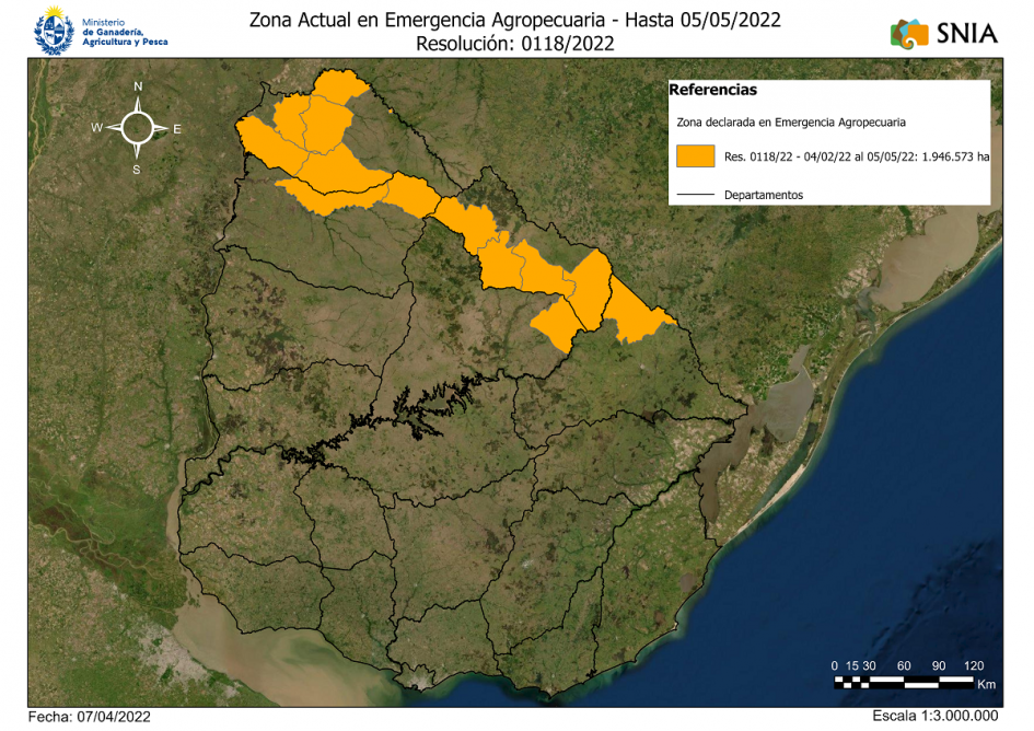 Zona bajo Emergencia Agropecuaria