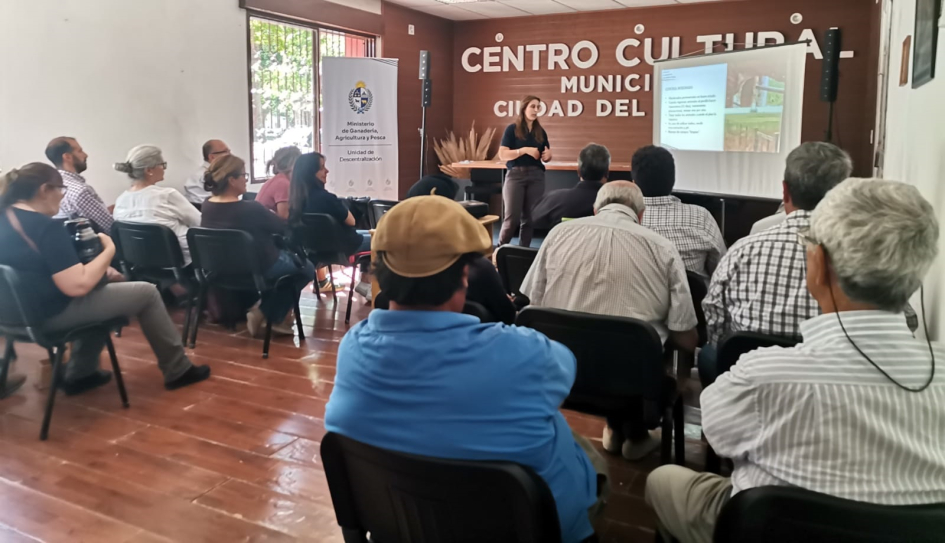 Charla en Mesa de Desarrollo Rural Ciudad del Carmen, con presentación en pantalla