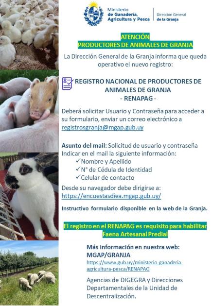 Folleto - Productores de animales de granja Folleto - Productores de animales de granja