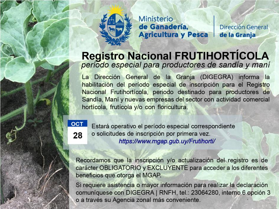 Imagen de difusión - Período especial para productores de sandía y maní Imagen de difusión - Período especial para productores de sandía y maní