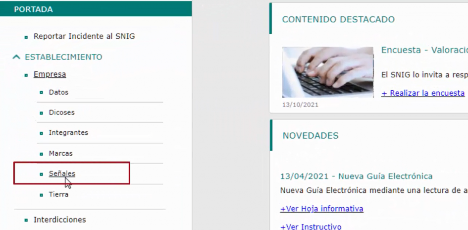 Nuevo trámite SNIG Nuevo trámite SNIG