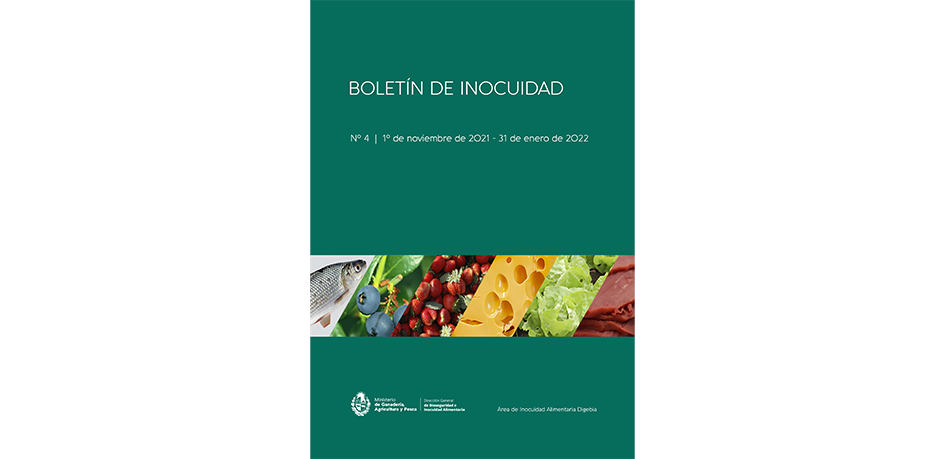 Boletín de Inocuidad Nº 4 | Nov 2021 - Ene 2022 Tapa Boletín de Inocuidad Nº 4 | Nov 2021 - Ene 2022