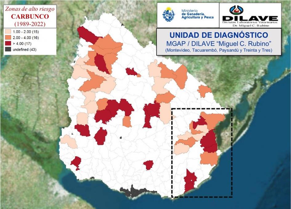 Mapeo del Carbunco en el territorio nacional 