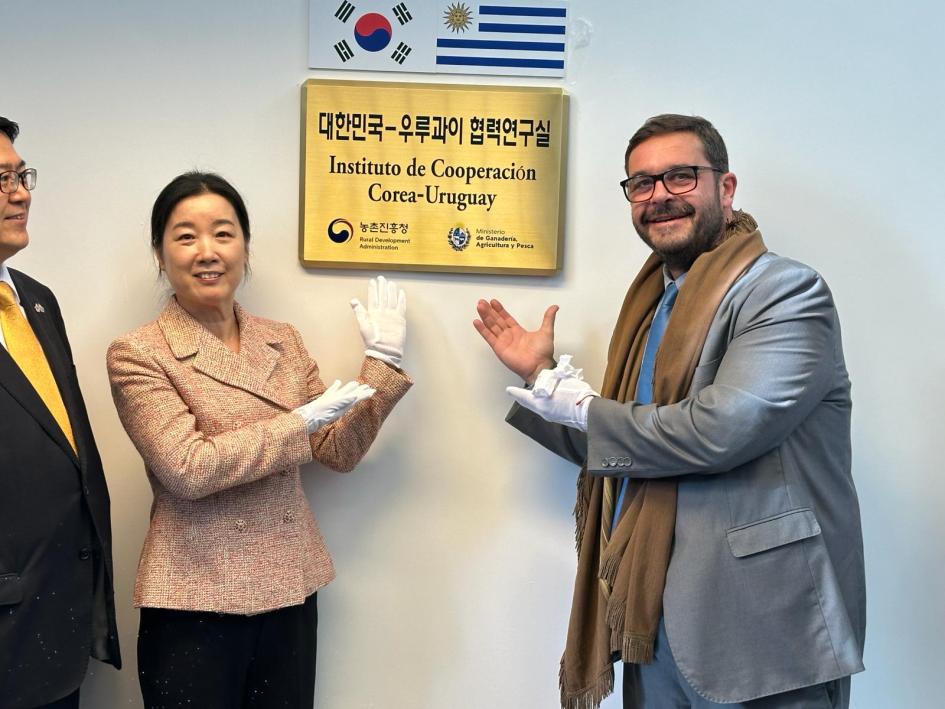 Titulares de ministerios de Uruguay y Corea Titulares de ministerios de Uruguay y Corea