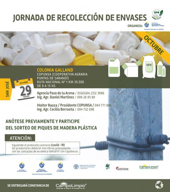 Jornada de recolección 29 de octubre en San José