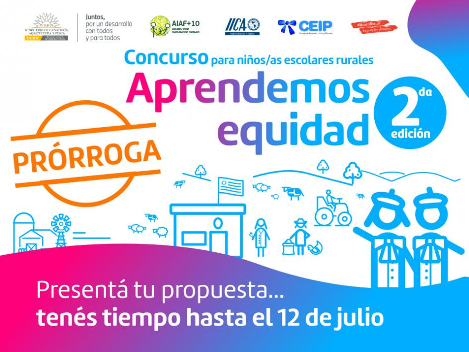 Plazo de concurso Aprendemos equidad 2ª edición gráfica de aprendemos equidad