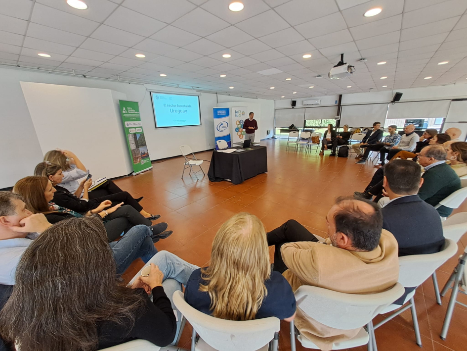 Vista general de la jornada sobre construcción en madera realizada en el LATU.