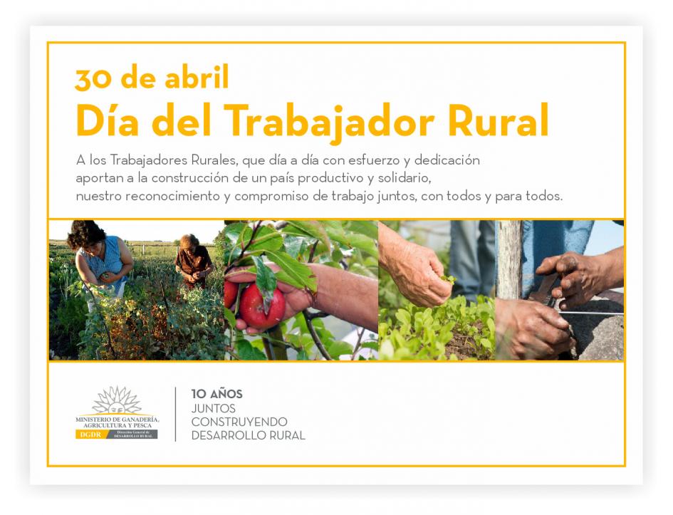 Saludo por día de trabajadores rurales Tarjeta saludo día trabajadores rurales