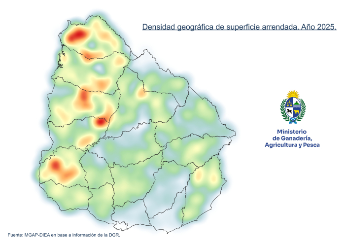 arrendamientos 2025 mapa uruguay