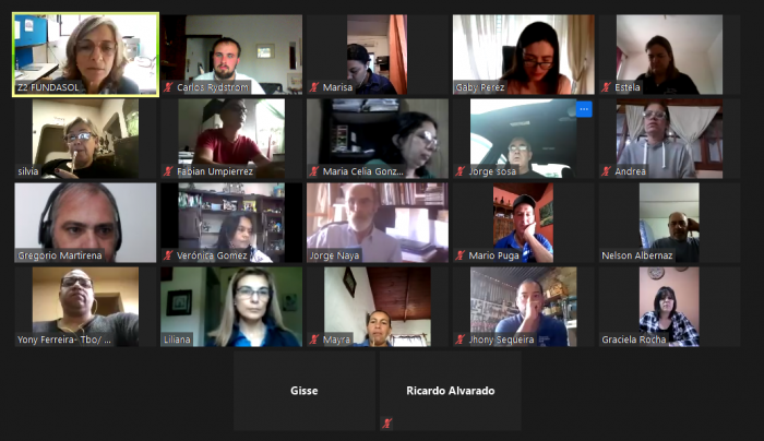 Participantes del encuentro virtual