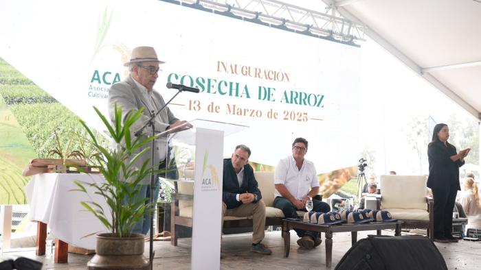 Ministro Fratti en Zafra del arroz 2025 Ministro Fratti en Zafra del arroz 2025