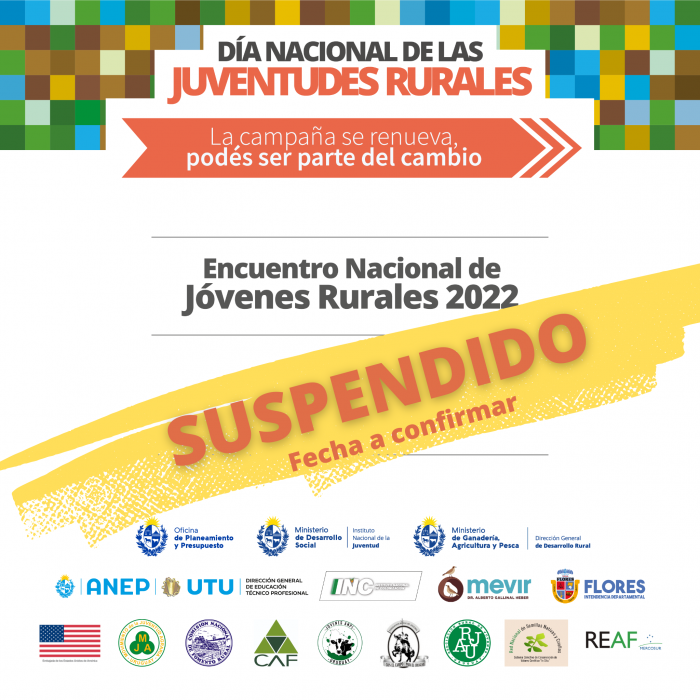Se suspende Encuentro Nacional de Juventud Rural
