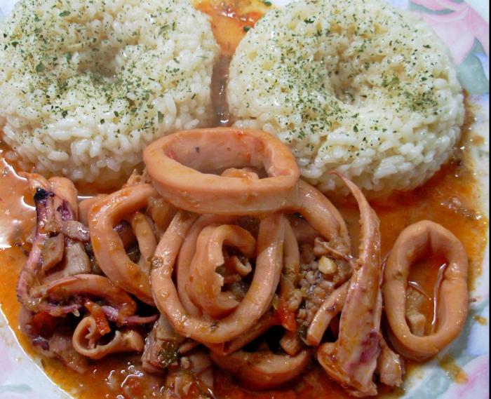 Calamares con arroz Calamares con arroz
