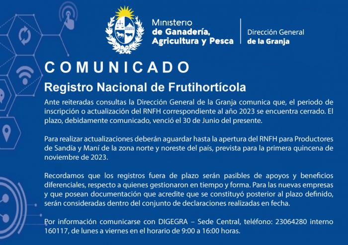 Registro Nacional FrutiHortícola Registro Nacional FrutiHortícola