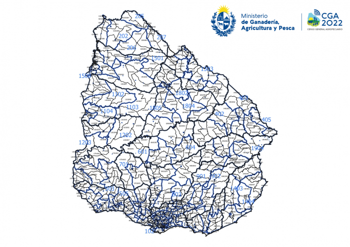 Mapa de zonas de enumeración.