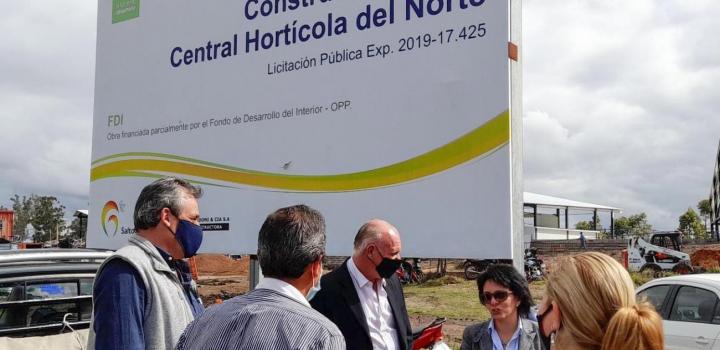 El subsecretario visita obras de la Central Hortícola del Norte