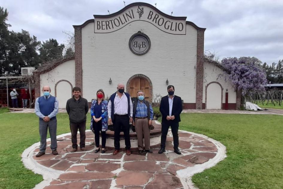 El subsecretario visita bodega Bertolini Broglio