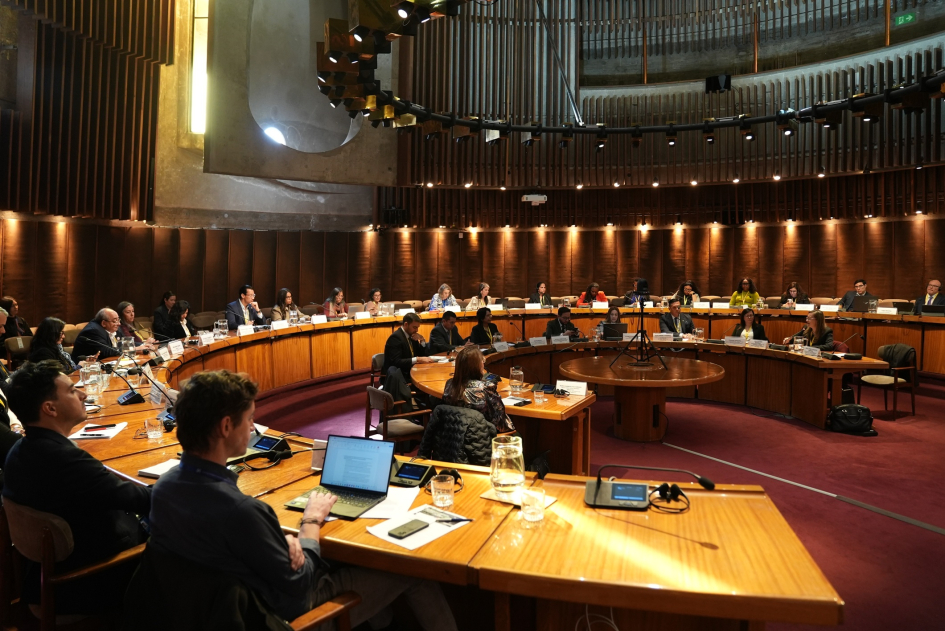 Todos y todas los participantes, sentados en la sesión