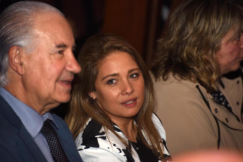 Directora nacional de Industrias, Susana Pecoy, y presidente del LATU, Ruperto Long Susana Pecoy dialoga con Ruperto Long