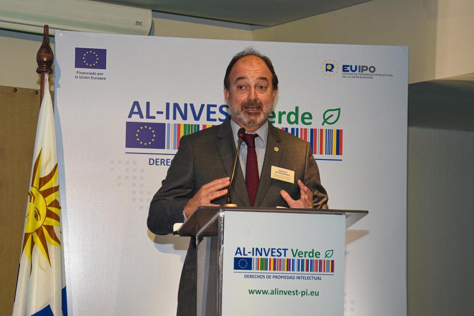 Representante de Cooperación Internacional de EUIPO, Ignacio de Medrano Representante de Cooperación Internacional de EUIPO, Ignacio de Medrano, habla desde un atril