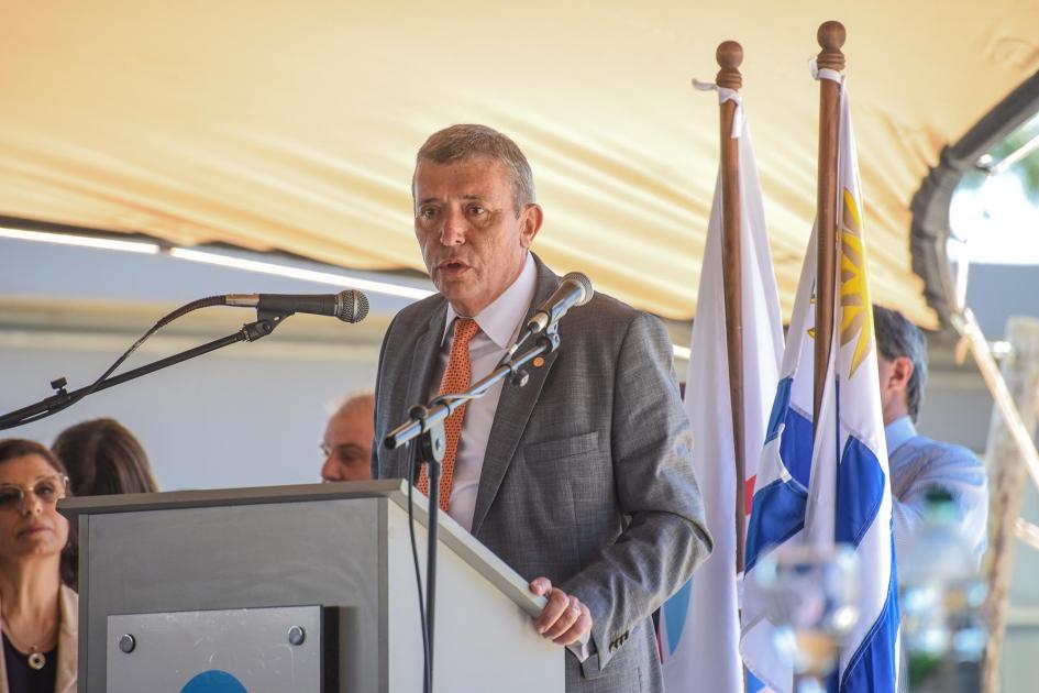 Presidente de Cutcsa, Juan Salgado Presidente de Cutcsa, Juan Salgado, habla desde un atril