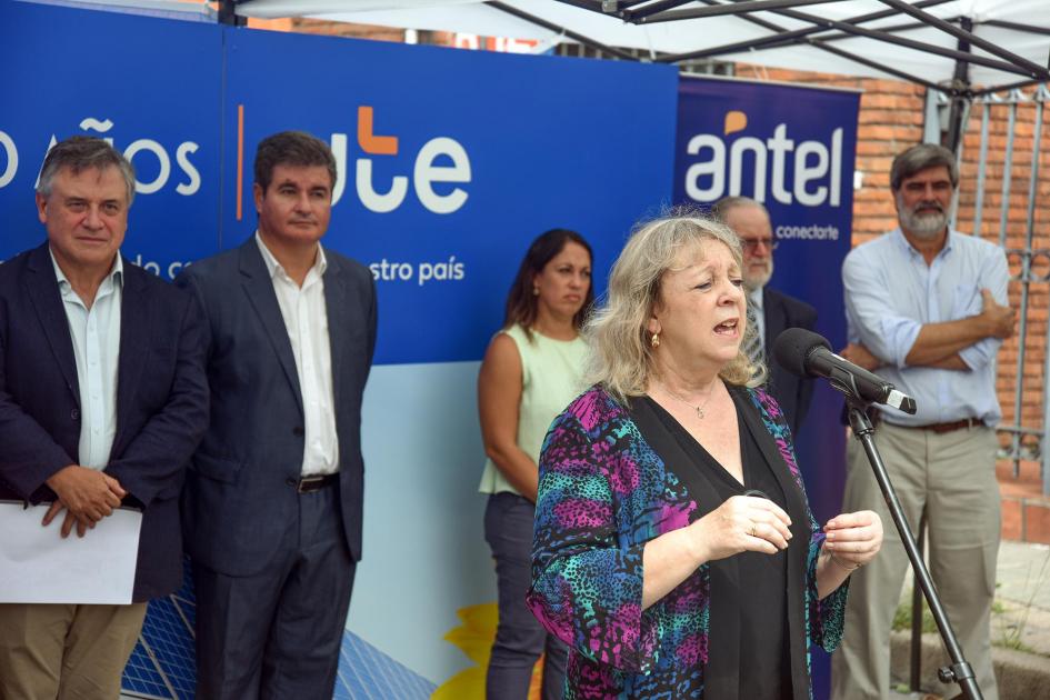 Discurso de la presidenta de UTE, Silvia Emaldi.