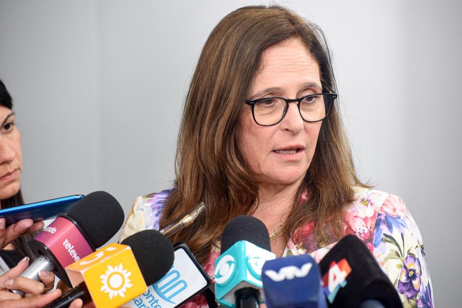 Ministra Elisa Facio en rueda de prensa La ministra declara ante los medios