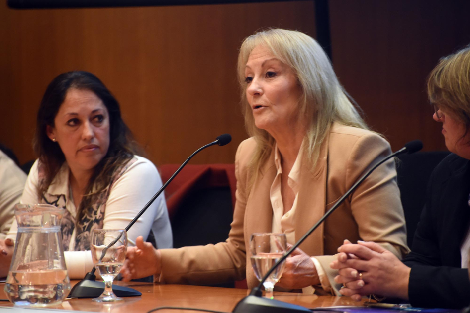 Vicepresidenta Carolina Cosse Cosse habla junto a Verde