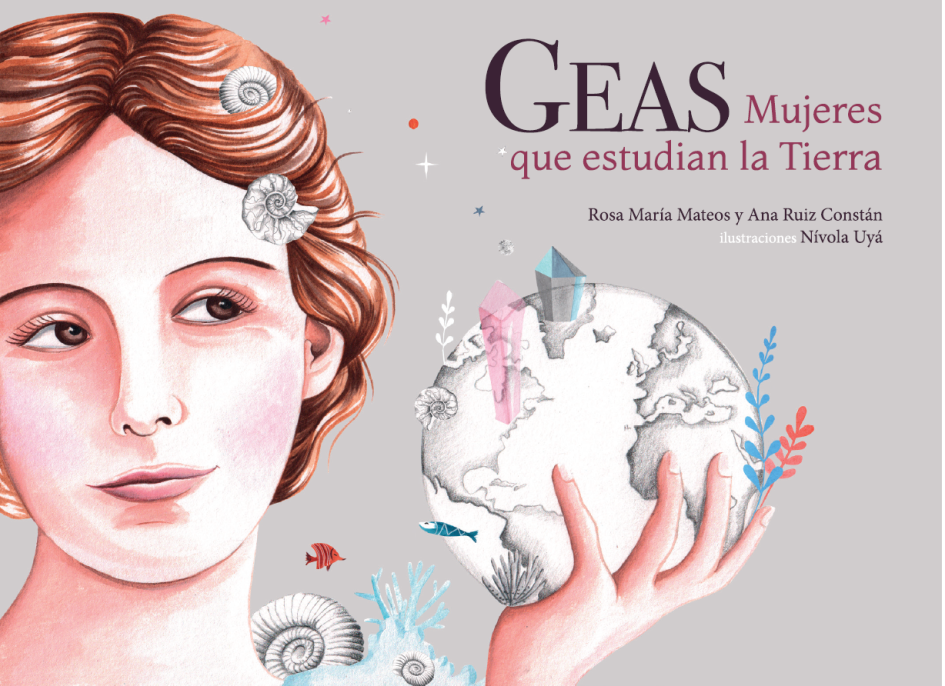 GEAS Mujeres que estudian la Tierra Mujer geóloga sosteniendo el planeta tierra en sus manos.