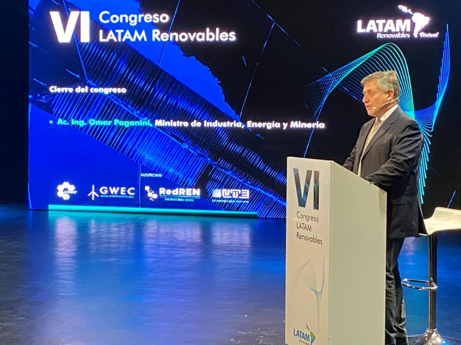 Ministro Paganini en VI Congreso Latam Renovables