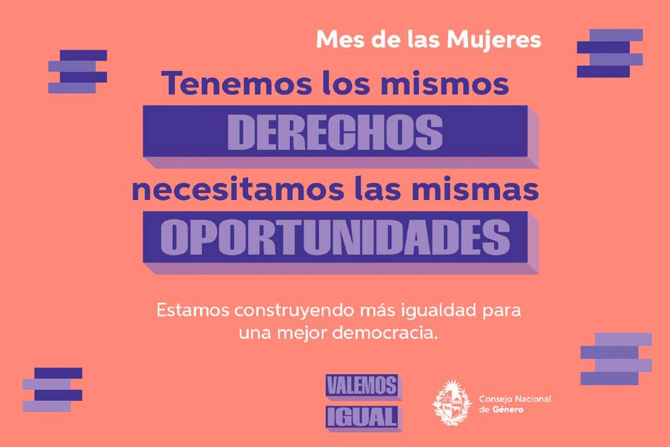 Tenemos los mismos derechos, necesitamos las mismas oportunidades 8 de Marzo 2022 - Inmujeres