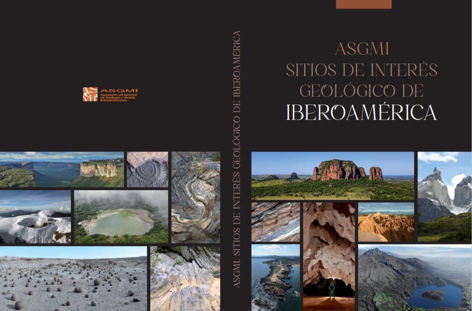Portada del libro Tapa y contratapa del libro ASGMI. SITIOS DE INTERÉS GEOLÓGICO EN IBEROAMÉRICA
