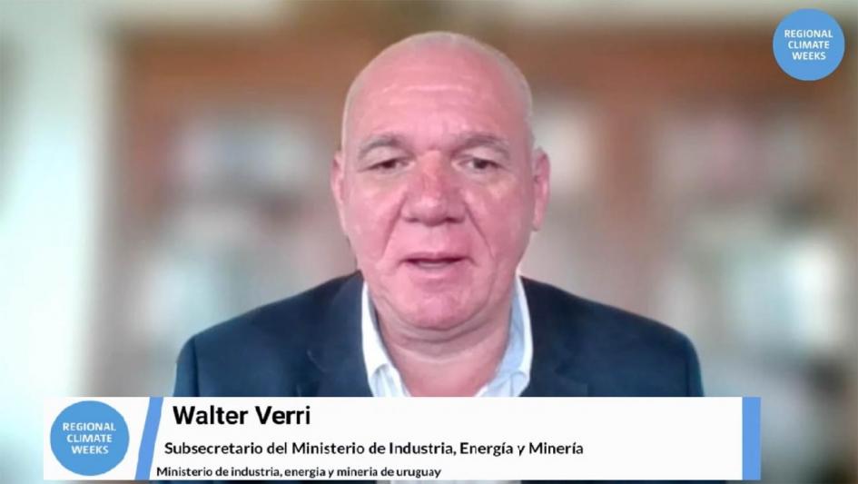 Subsecretario Walter Verri durante la Latin America and Caribbean Climate Week