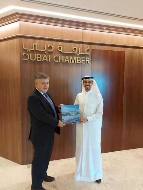 Reunión en Dubái con el CEO de la Cámara de Comercio e Industria de Dubái,Hamad Buamin Reunión en Dubái con el CEO de la Cámara de Comercio e Industria de Dubái,Hamad Buamin