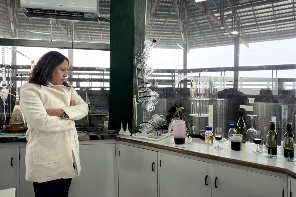 Visita a la bodega Cerro Chapeau Ministra Cardona recorre un laboratorio