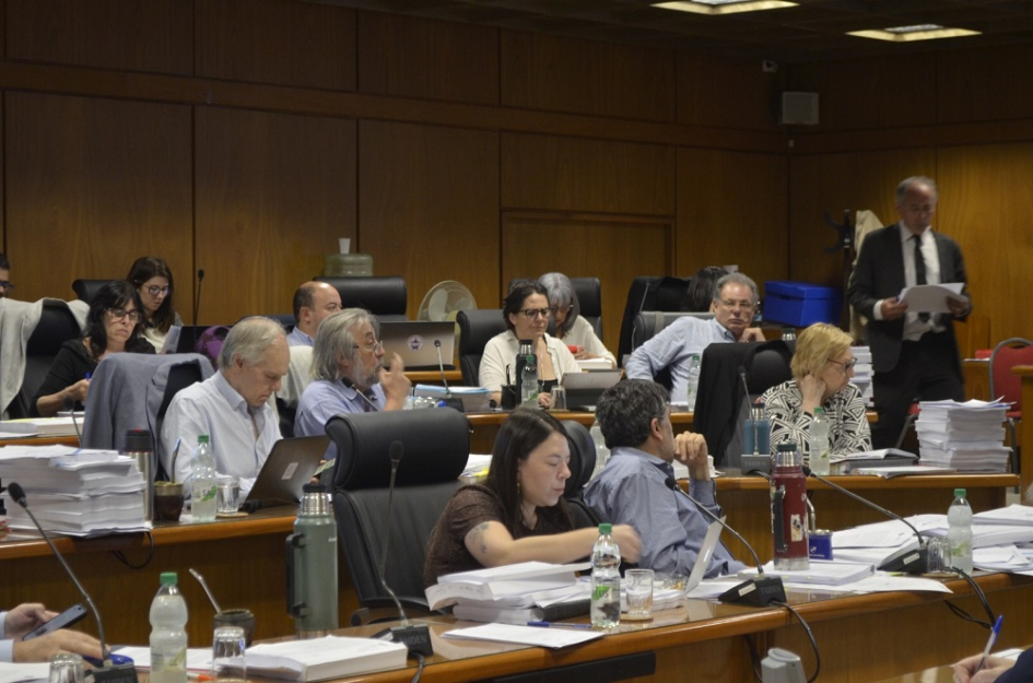 Senadores y senadoras sentadas