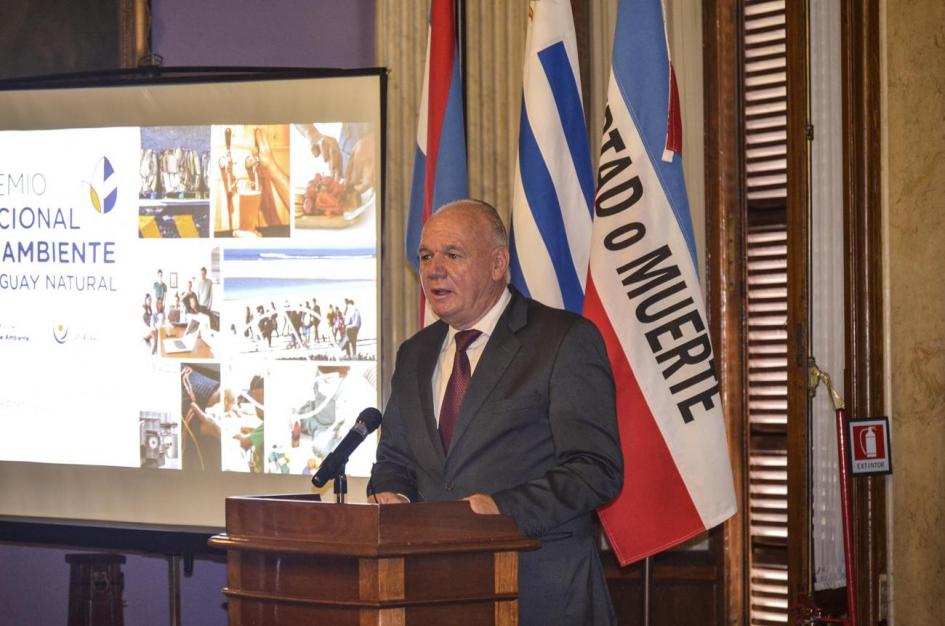 Subsecretario Walter Verri en el lanzamiento del Premio Nacional de Ambiente Uruguay Natural 2021
