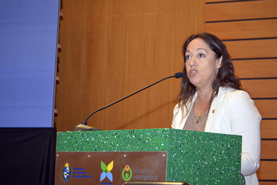 Cardona habla desde un atril