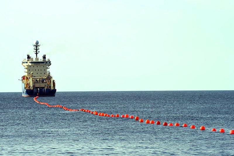 Barco de tendido del cable de fibra óptica Barco de tendido del cable de fibra óptica