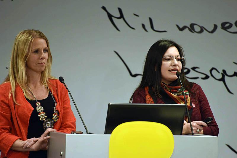 Representantes de las Empresas B, Magdalena Pereira y Dioselinda Roa Representantes de las Empresas B, Magdalena Pereira y Dioselinda Roa