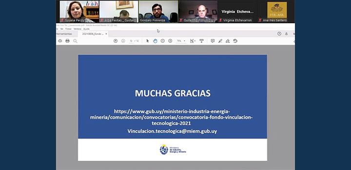 Lanzamiento virtual del MIEM y la CIU del Fondo de Vinculación Tecnológica