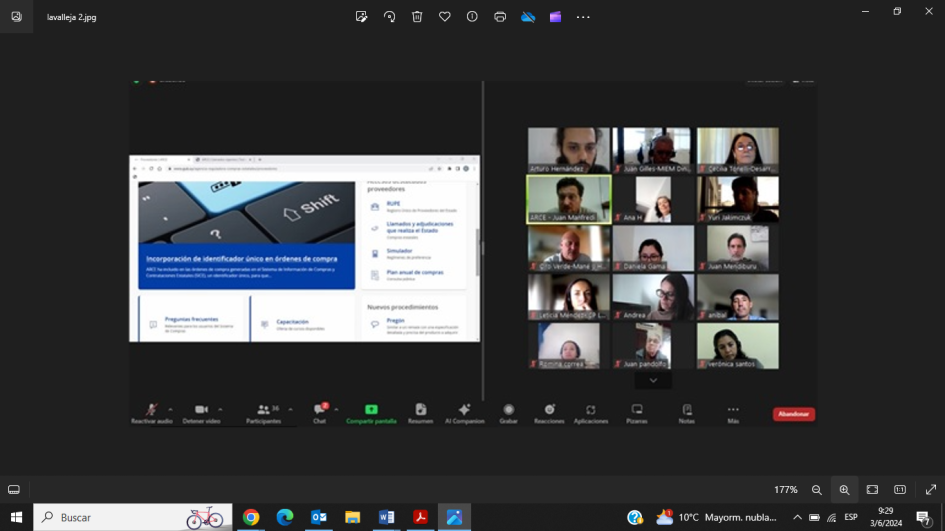 El evento se realizó en modalidad virtual Captura de pantalla de Zoom