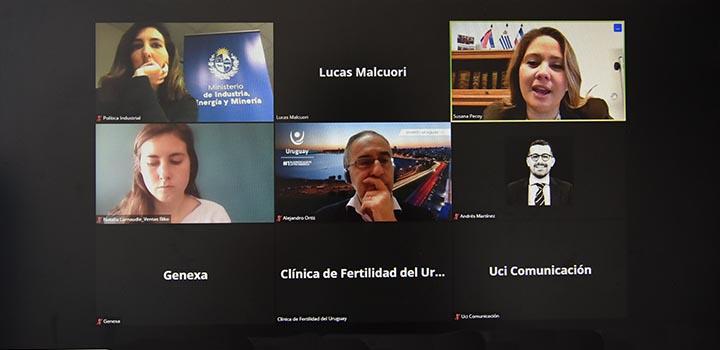 Presentación virtual del Fondo de Apoyo al Sector Biotecnológico 2021 Presentación virtual del fondo; se ven varios participantes en pantalla