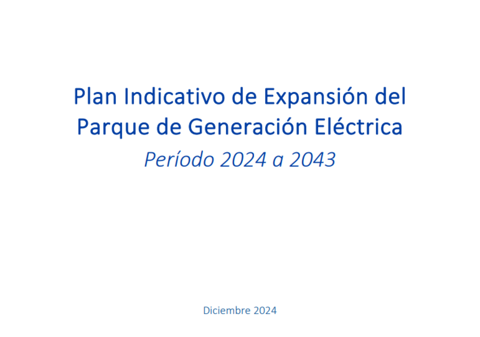 Plan de Expansión de la Generación 2024-2043 Proyección de expansión