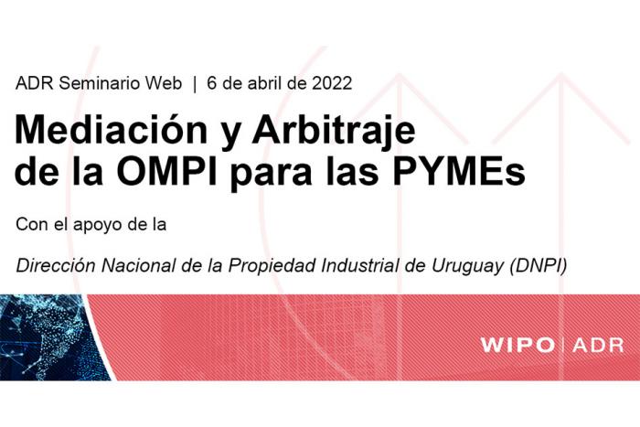 Afiche sobre la actividad Mediación y Arbitraje de la OMPI para las pymes