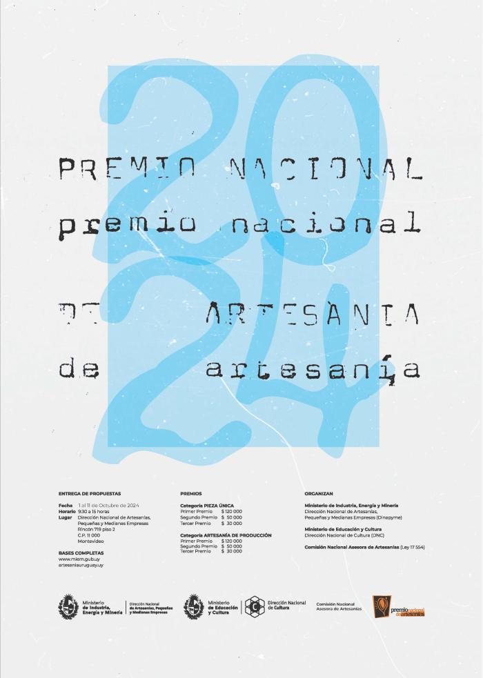 Afiche ganador del primer premio en el Concurso de Afiche del Premio Nacional de Artesanía 2024