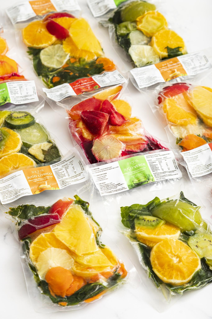 Kits de frutas y verduras congeladas al vacío: la proupesta de DetoxTime Kits de frutas y verduras congeladas al vacío